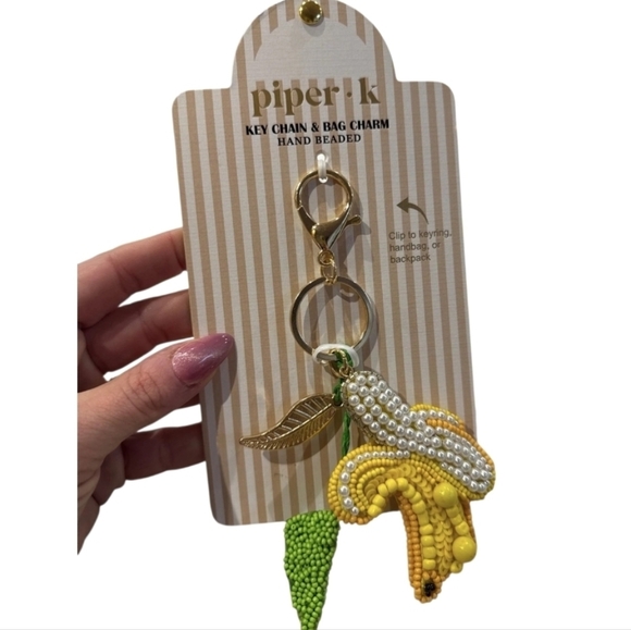 Piper Accessories - 🍌🔹️Piper K 🔹️UK exclusive  Hand Beaded Banana Keychain Bag Charm